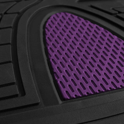 FH GROUP Car Floor Mats - Heavy-Duty Rubber, Universal Fit, Trimmable, Climaproof, Purple