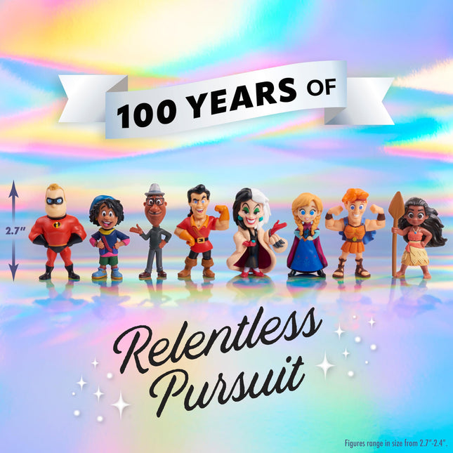 Disney 100 ans de persévérance, ensemble de 8 figurines en édition limitée, jouets pour enfants sous licence officielle par Just Play, à partir de 3 ans