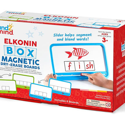 hand2mind Elkonin Boxes Magnetic Dry-Erase Board Set, Phonemic Awareness, Letter Sounds, Speech Therapy Materials, Phonics for Kindergarten, Toys that Help with Speech, Speech Therapy Tools