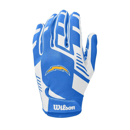 Wilson NFL Stretch Fit Football Gloves - Youth, Los Angeles Chargers