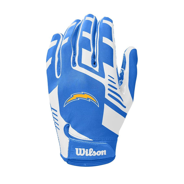 WILSON NFL Stretch Fit Football Gloves - Adult Los Angeles Chargers