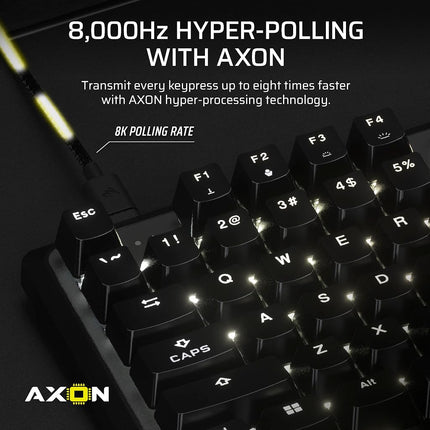 Corsair K70 PRO TKL RGB Magnetic-Mechanical Wired Gaming Keyboard – Pre-Lubricated MGX Hyperdrive Switches – Hall-Effect-Rapid Trigger – 8000Hz Hyper-Polling – QWERTY NA – Black