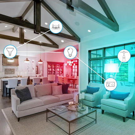 Feit Electric PAR38/RGBW/CA/AG 90 Watt Equiv, 2.4 GHz WiFi Only, No Hub Required, Color Changing and Tunable White