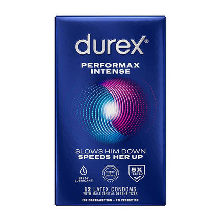Durex Performax Intense Condom, 12 Count (02340853