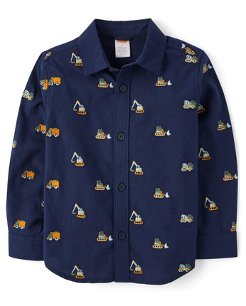 Gymboree Boys' and Toddler Long Sleeve Button Up S