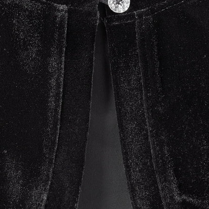 The Children's Place Cardigan Boléro Manches Longues Fille, Velours Noir, Très Grand