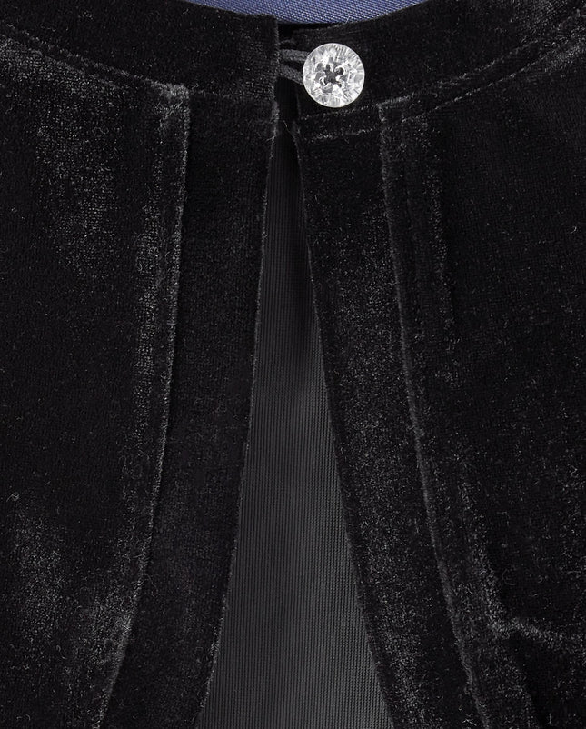 The Children's Place Girls' Long Sleeve Shrug Cardigan, Black Velour, X-Large