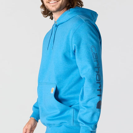 Carhartt Men's Iconic K288 Logo Sweatshirt Closeout, Horizon Blue Heather, XL Tall