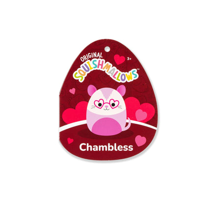 Squishmallows Original 5in Chambless The Pink Opossum with Heart Glasses – Official Jazwares Plush (Little)