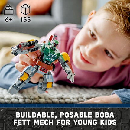 LEGO Star Wars Boba Fett Mech 75369 Buildable Star Wars Action Figure, This Posable Mech Inspired by The Iconic Star Wars Bounty Hunter Features a Buildable Shield, Stud Blaster and Jetpack, 6440295