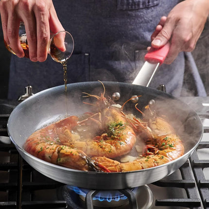 Tramontina 12 Inch Large Professional Non Stick Ceramic Frying Pan, Thick Aluminum Frying Pan with Non Stick Coating PFAS/PFOA Free, Dishwasher and Oven Safe,