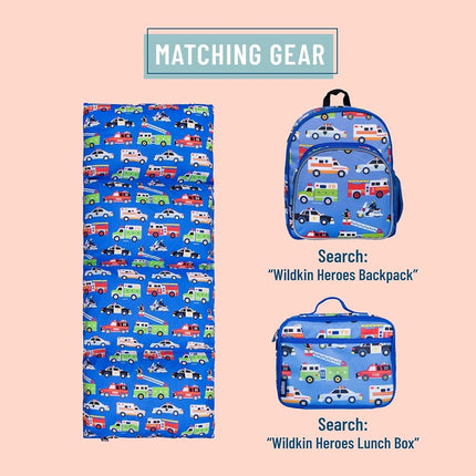 Matelas de sol Wildkin pour enfants – Léger et facile à transporter, idéal pour les soirées pyjama et la sieste, oreiller non inclus – Heroes
