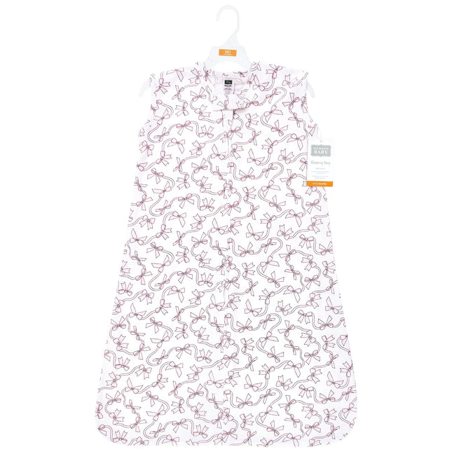Hudson Baby Bebé unisex algodón sin mangas usable, saco de dormir, manta, lazos rosas, 18-24 meses