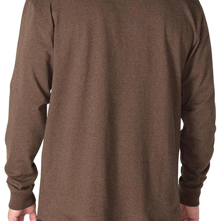 Carhartt Men's Dearborn Loose LS Logo T-Shirt, Dark Clove Heather, XXL