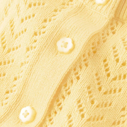 Gymboree,Girls,and Toddler Long Sleeve Cardigan Button Up Sweater,Pale Sun,6, Pale Sun Pointelle, 6