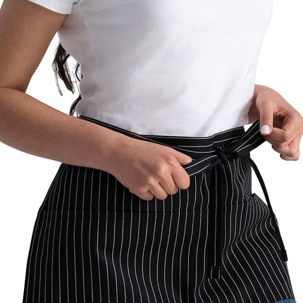 Chef Works Unisex Waitress Apron, Pinstripe, One size