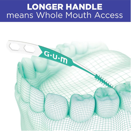 GUM Soft-Picks Advanced, brossettes interdentaires faciles à utiliser pour l'hygiène bucco-dentaire, brossettes interdentaires jetables avec étui de transport pratique, recommandées par les dentistes, 60 unités (lot de 3)