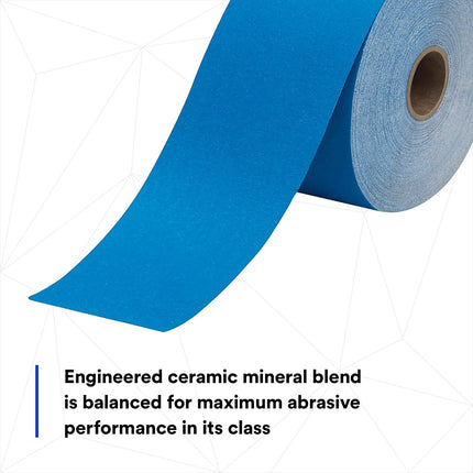 3M Stikit Blue Abrasive Sheet Roll, 36225, No Hole, 2-3/4 in x 45 yd, 320+ Grade, Automotive Sanding Roll Sandpaper for Coating Removal, Body Repair, Auto Sanding