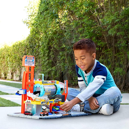 Matchbox Spin Cyclone Car Wash Playset with Corvette & Tow Truck