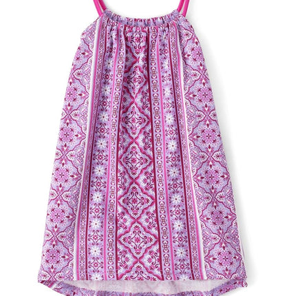 The Children's Place Robe asymétrique à licou pour bébé fille, taille unique et tout-petit, violet pétale, 18-24 mois