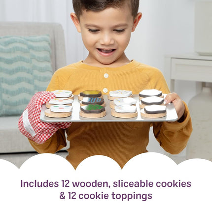 Melissa & Doug Slice and Bake Wooden Cookie Play Food Set