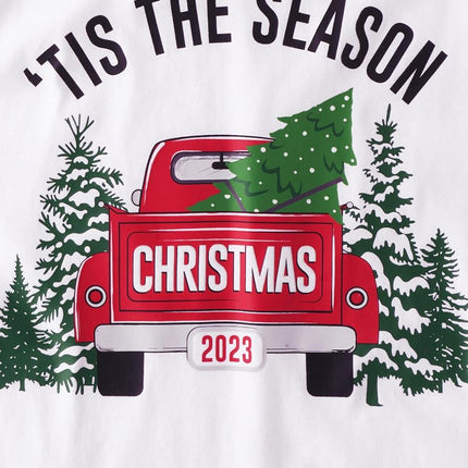 The Children's Place Pyjamas de Noël en polaire avec motif camion, collection familiale, taille TP (adulte)