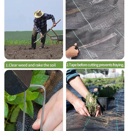 Pterying 2.6ftx100ft Weed Barrier Landscape Fabric Heavy Duty Geotextile