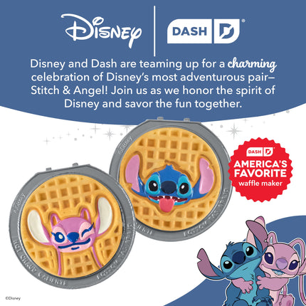 Disney | DASH Removable Ceramic Waffle Plates 2-Pack for the MultiMaker® Mini Maker System (Stitch & Angel)