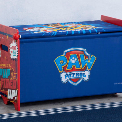Delta Children PAW Patrol Toy Box Toy Box with Retractable Fabric Top, Blue