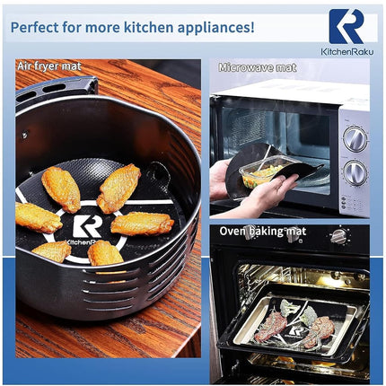 KitchenRaku 2Pcs Silicone Induction Cooktop Protector Mat, 10.2"x13.8"