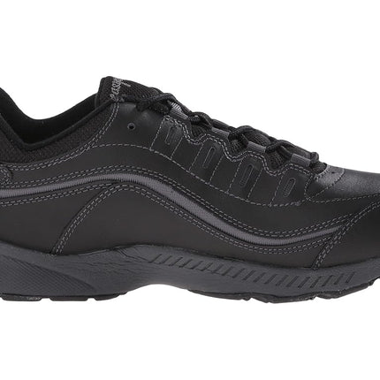 Easy Spirit Womens Romy Leather Athletic Walking Shoes Black 8.5 Medium (B,M)