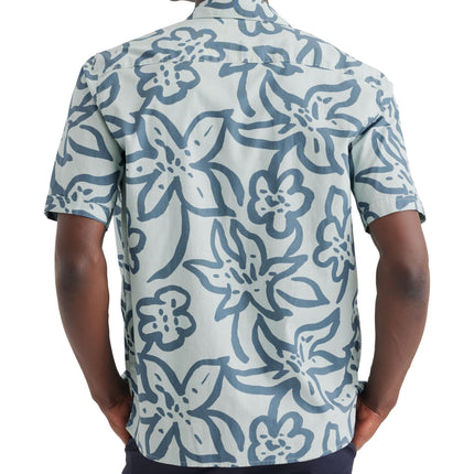 Dockers Men's Short Sleeve Camp Collar Shirt (Regular and Big & Tall), Green - Harbor Gray Mangrove (Slub), XXL