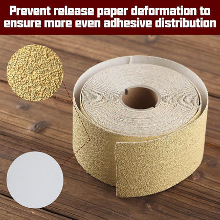 SPEEDWOX 60 Grit Sandpaper Roll Self Adhesive PSA Stickyback Sand Paper 2-3/4" Wide 10 Yard Long Sandpaper Sheets for Automotive & Woodworking Air File Long Board Sanders Metal Plastic Sanding Blocks