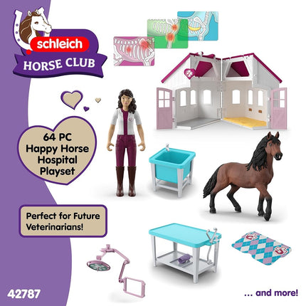 Schleich Horse Club - 64Pc Happy Horse Hospital Playset - Kids 5+ | 42787