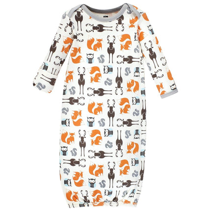 Hudson Baby Baby-Girls Cotton Gowns, Unisex Moose, 0-6 Months