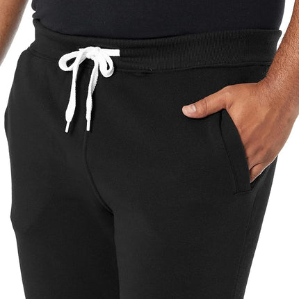 Southpole Men's 1570 Basic Active Fleece Jogger Sweatpants, Black, 4XL/Big