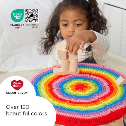 Red Heart Super Saver Ombre Peaceful Yarn - 2 Pack of 283g/10oz - 100% Acrylic - #4 Worsted (Medium) - 482 Yards - Knitting/Crochet