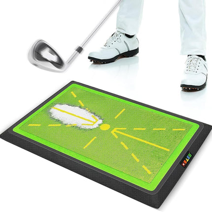 ENHUA GOLF Swing Mat,12 * 17 INCH Widen Divot Board Swing Path for Golf Training,Golf Indoor Practice Green