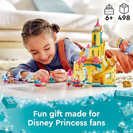 LEGO Disney Ariel's Underwater Palace 43207 Building Kit; A Fun Mermaid Princess Buildable Toy for Kids Aged 6+ (498 Pieces)