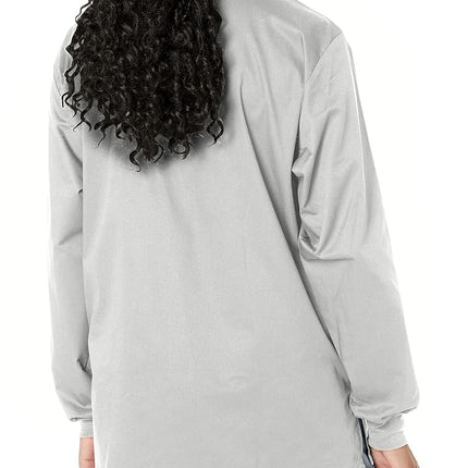 WonderWink Unisex-Adult's Snap Front Jacket, Grey, X-Small
