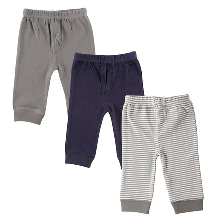 Luvable Friends Baby Boys' Cotton Pants, Blue, 3-6 Months
