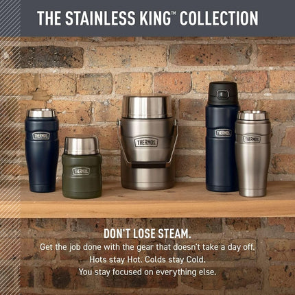 Thermos Stainless King 24 Ounce Drink Bottle, Stainless Steel, SK4000STTRI4