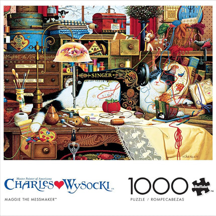 Buffalo Games - Charles Wysocki - Maggie The Messmaker - 1000 Piece Jigsaw Puzzle for Adults - Challenging Puzzle Perfect for Game Nights
