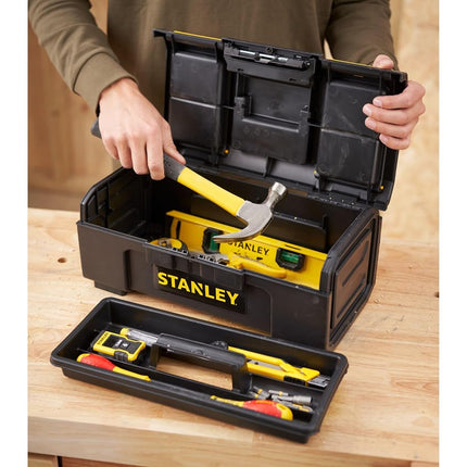 STANLEY 16in One-Touch Toolbox with Removeable Tote Tray, 1-79-216