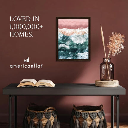 Americanflat 16x20 Picture Frame with Polished Plexiglass - Wide Picture Frames Made of Engineered Wood for Vertical or Horizontal Wall Display - Epic Collection - Mahogany