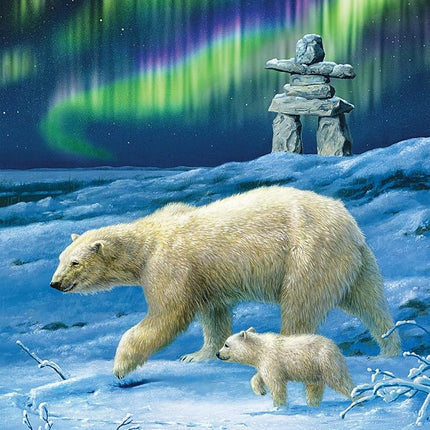 Buffalo Games - Hautman Brothers - Northern Lights Bears - 1000 Piece Jigsaw Puzzle for Adults Challenging Puzzle Perfect for Game Nights - Finished Puzzle Size is 26.75 x 19.75