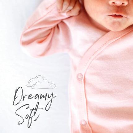 HonestBaby Organic Cotton Fitted Bassinet Sheet, Pink, One Size