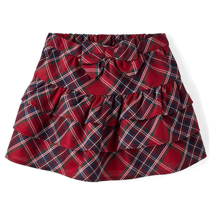 Gymboree Girls' and Toddler Ruffle Skirts, Salsa Plaid, 3T