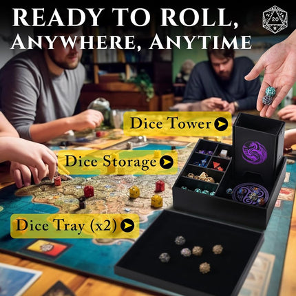 Soar Forge All-in-One Game Roamer - Dice Tray & Tower for DND and RPG