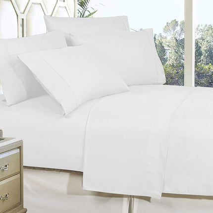 Elegant Comfort Premium Hotel Quality 1-Piece Flat Sheet, Luxury and Softest 1500 Thread Count Egyptian Quality Bedding Flat Sheet, Wrinkle-Free, Stain-Resistant, California King, White